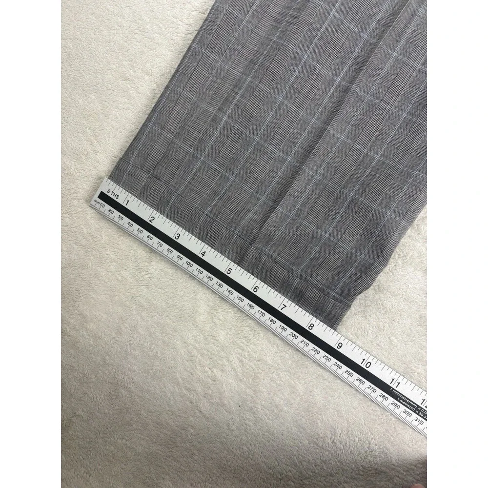 Michael Kors Wool Blend Gray Blue Glen Plaid Two Piece Mens Suit 40S Business